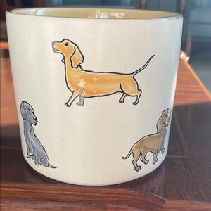 Dachshund ceramic utensil holder.